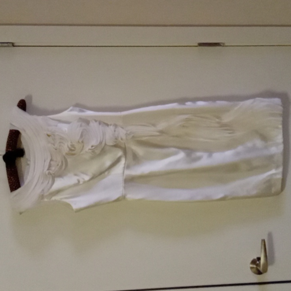 David's Beautiful Formal White Dress